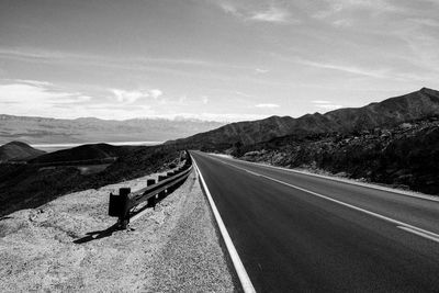 Country road passing through mountains