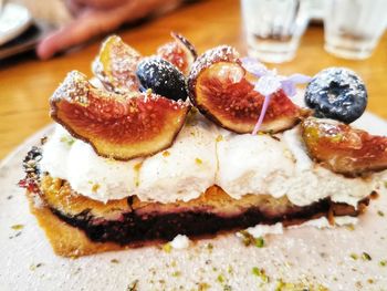 Close-up of dessert in plate