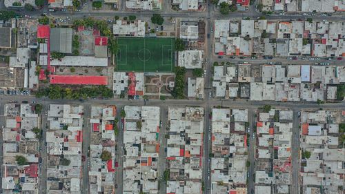 Aerial view of the stadium at sunset, during of serie del caribe 2021 at teodoro mariscal stadium