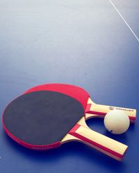 Close-up of multi colored ball on table