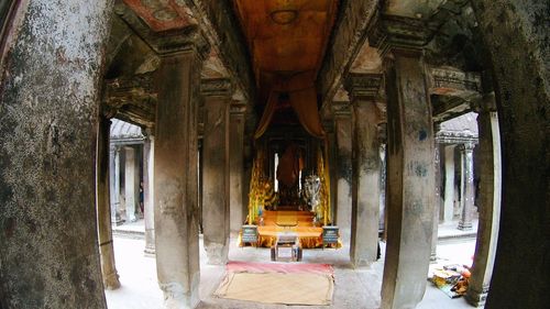 View of temple in city