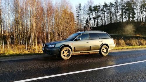 Car on road