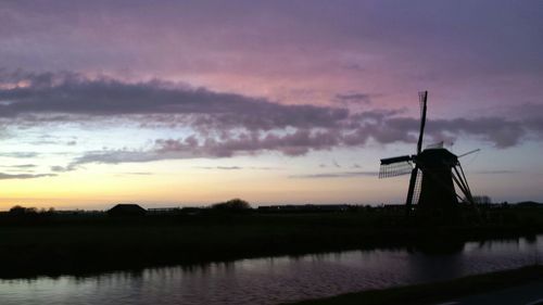 Scenic view of a river at sunset