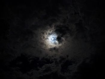 Low angle view of moon in sky