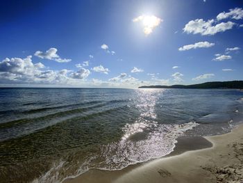 Scenic view of sea against sky