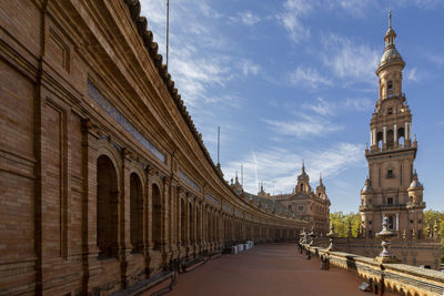 View of historic building against sky in city