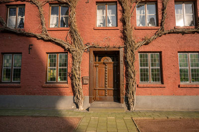 Exterior of building with windows