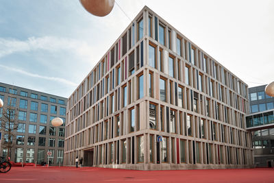 Low angle view of modern building against sky