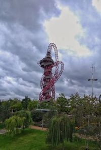 Low angle view of ferris wheel against sky