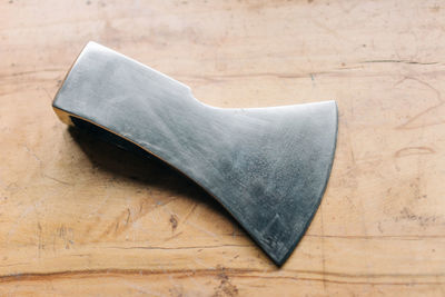 Close-up of shoe on table