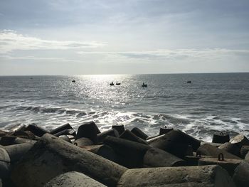 Scenic view of sea against sky