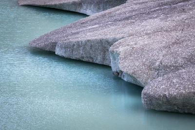 Rocks by lake