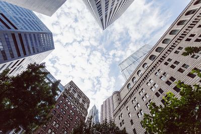 Low angle view of buildings against sky