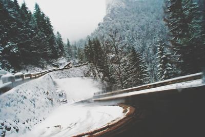 Scenic view of snow covered landscape