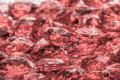 Full frame shot of red precious gems