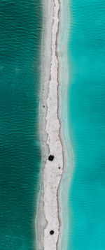 High angle view of beach