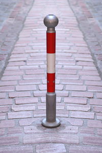 Bollard on footpath