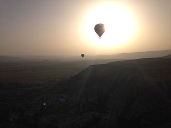 Sunset over landscape