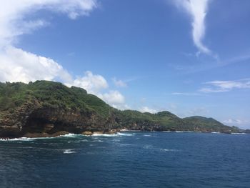 Scenic view of cloudy sky over sea