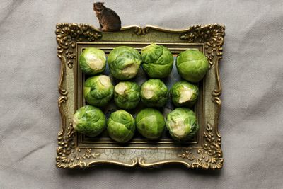 Directly above shot of vegetables on table