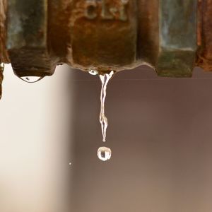 Close-up of water drops on glass