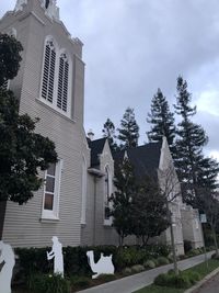 Low angle view of buildings against sky