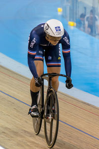 Man riding bicycle