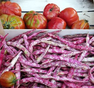 Various fruits for sale at market stall