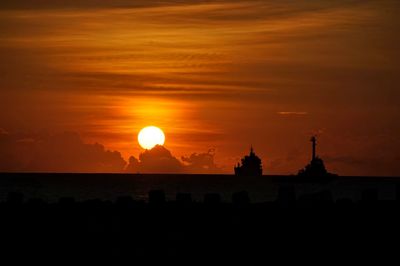 Silhouette of trees at sunset