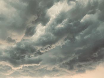 Low angle view of storm clouds in sky