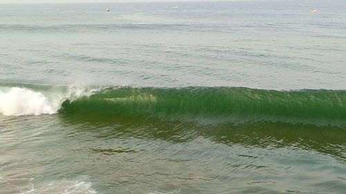 Waves splashing in sea