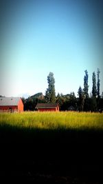 Scenic view of landscape against clear sky