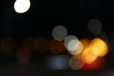 Defocused image of illuminated lights
