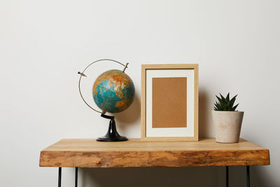 Potted plant against white background