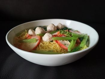 Close-up of meal served in bowl