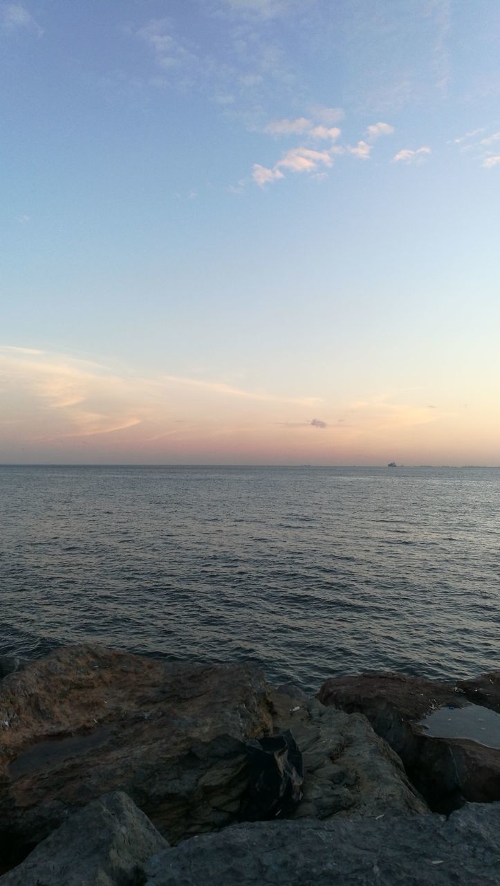 SCENIC VIEW OF SEA DURING SUNSET