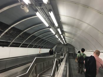 People on escalator