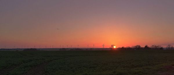 Scenic view of sky during sunset