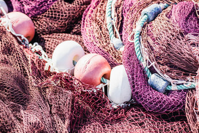 Full frame shot of fishing net