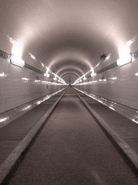 Empty illuminated tunnel