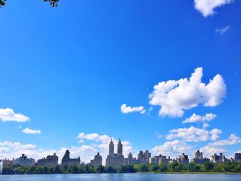 View of cityscape against clear sky
