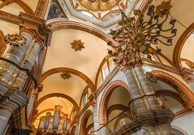 Low angle view of ceiling of building