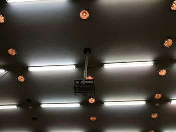 Low angle view of hanging lights