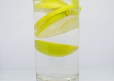 Close-up of drink against white background