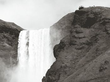 Scenic view of waterfall