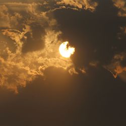 Low angle view of sky during sunset