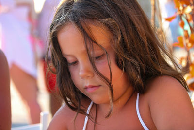 Close-up portrait of a teenage girl