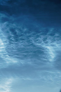 Low angle view of clouds in sky