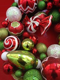 Close-up of christmas decorations