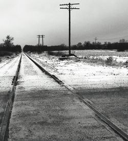 View of road in winter